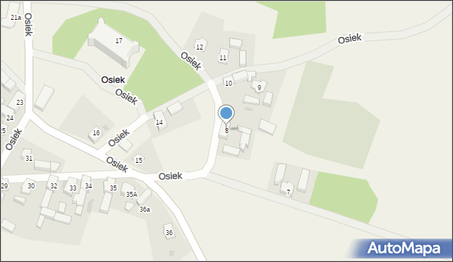 Osiek, Osiek, 8, mapa Osiek