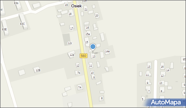 Osiek, Osiek, 14, mapa Osiek