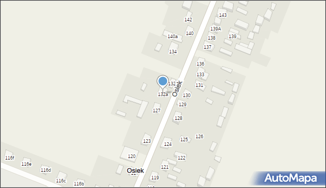 Osiek, Osiek, 132a, mapa Osiek