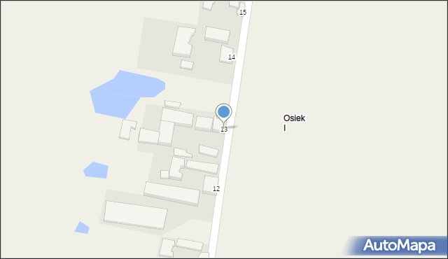 Osiek, Osiek, 13, mapa Osiek
