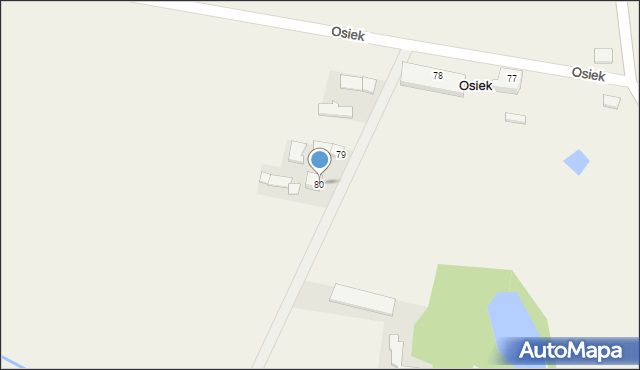 Osiek, Osiek, 80, mapa Osiek