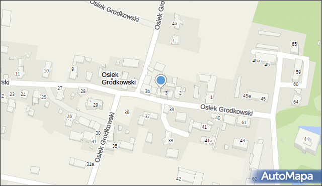 Osiek Grodkowski, Osiek Grodkowski, 3a, mapa Osiek Grodkowski