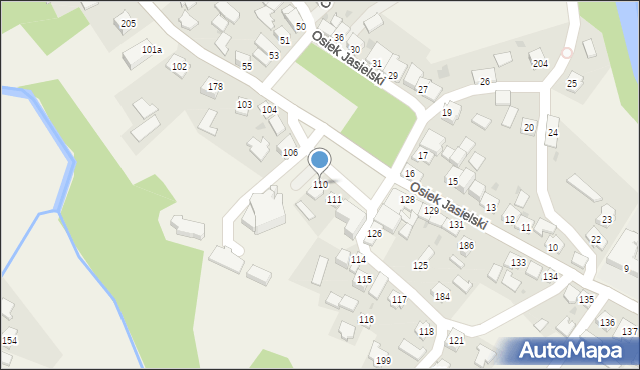 Osiek Jasielski, Osiek Jasielski, 110, mapa Osiek Jasielski