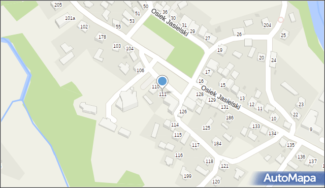 Osiek Jasielski, Osiek Jasielski, 111, mapa Osiek Jasielski