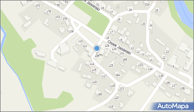 Osiek Jasielski, Osiek Jasielski, 126, mapa Osiek Jasielski