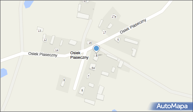 Osiek Piaseczny, Osiek Piaseczny, 6, mapa Osiek Piaseczny