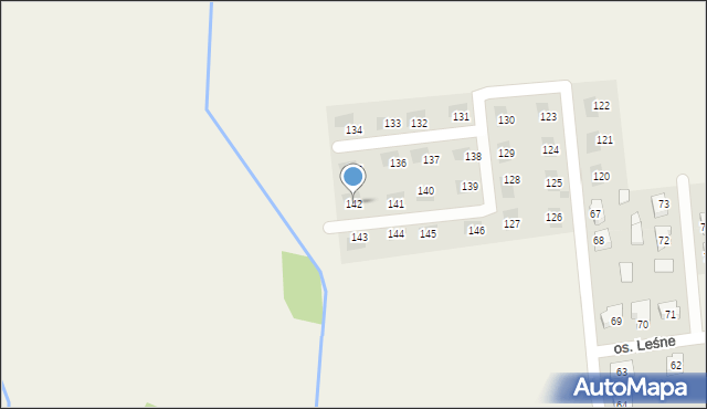 Osiek Wielki, Osiedle Leśne, 142, mapa Osiek Wielki