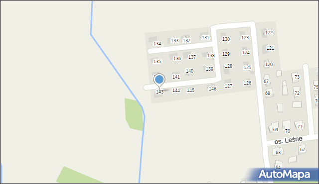 Osiek Wielki, Osiedle Leśne, 143, mapa Osiek Wielki