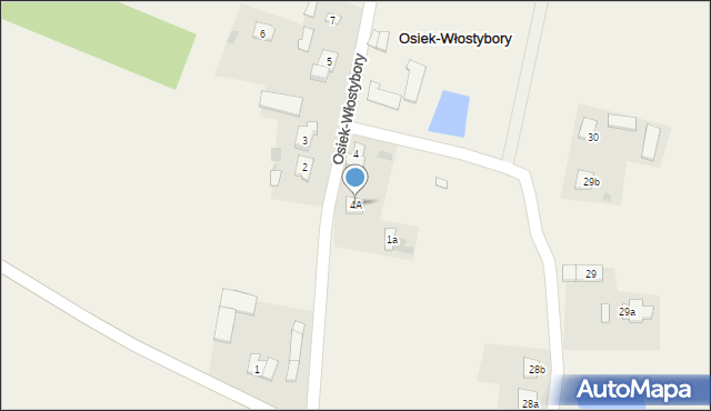 Osiek-Włostybory, Osiek-Włostybory, 4A, mapa Osiek-Włostybory