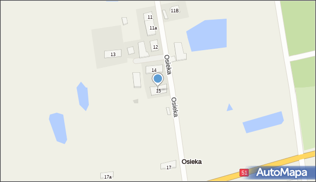 Osieka, Osieka, 15, mapa Osieka
