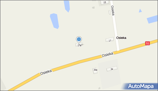 Osieka, Osieka, 17a, mapa Osieka