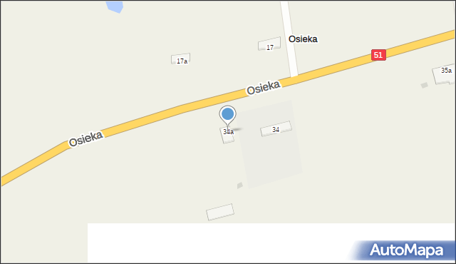 Osieka, Osieka, 34a, mapa Osieka