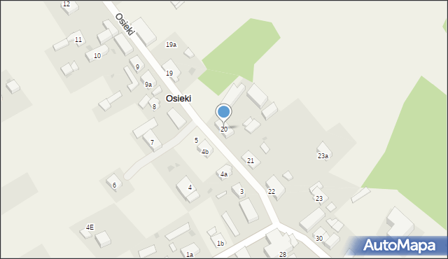 Osieki, Osieki, 20, mapa Osieki