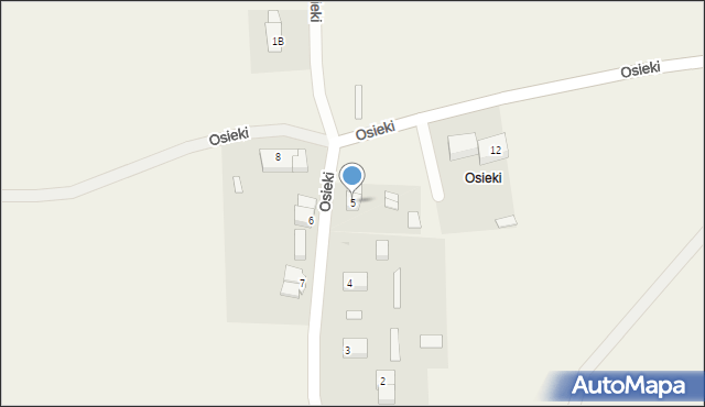 Osieki, Osieki, 5, mapa Osieki