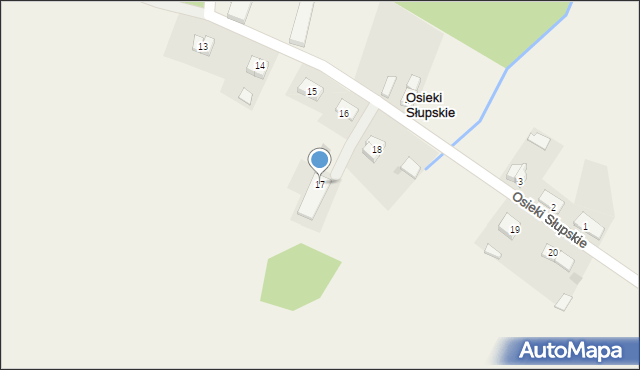 Osieki Słupskie, Osieki Słupskie, 17, mapa Osieki Słupskie