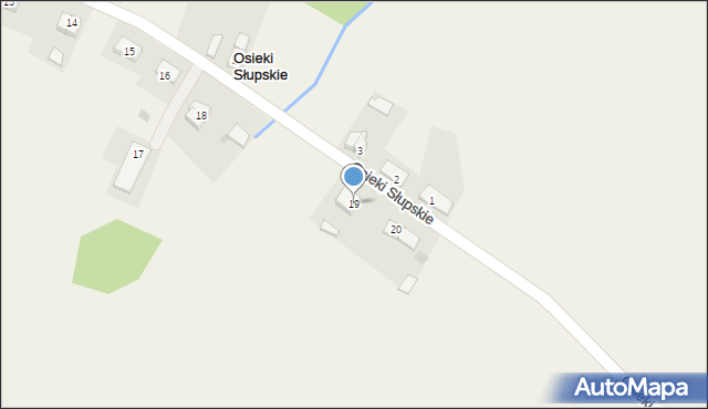 Osieki Słupskie, Osieki Słupskie, 19, mapa Osieki Słupskie