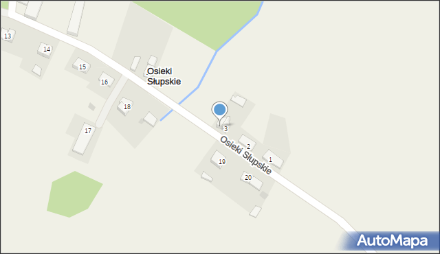 Osieki Słupskie, Osieki Słupskie, 3/2, mapa Osieki Słupskie