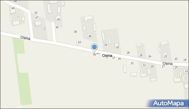 Osina, Osina, 41, mapa Osina