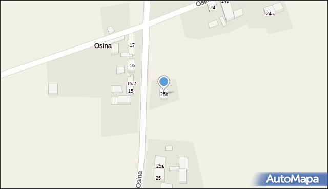 Osina, Osina, 25b, mapa Osina
