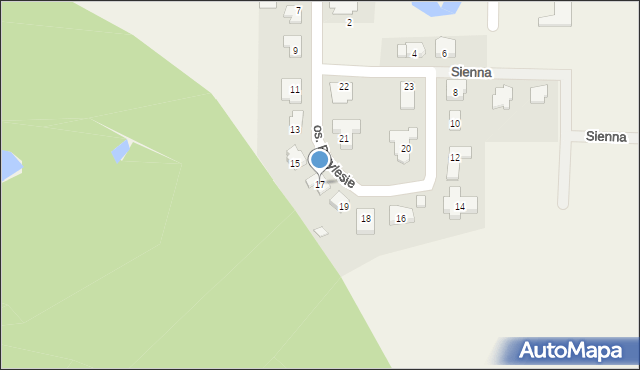 Osiniec, Osiedle Przylesie, 17, mapa Osiniec