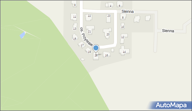 Osiniec, Osiedle Przylesie, 18, mapa Osiniec