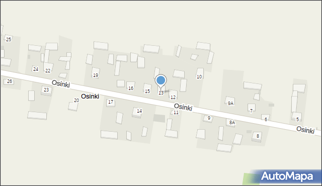 Osinki, Osinki, 13, mapa Osinki