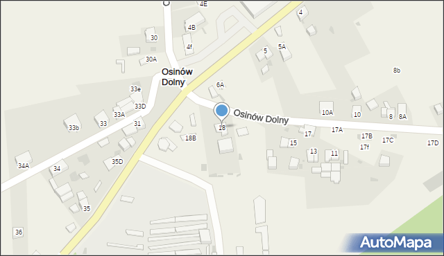 Osinów Dolny, Osinów Dolny, 18, mapa Osinów Dolny