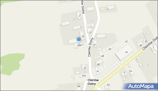 Osinów Dolny, Osinów Dolny, 29A, mapa Osinów Dolny