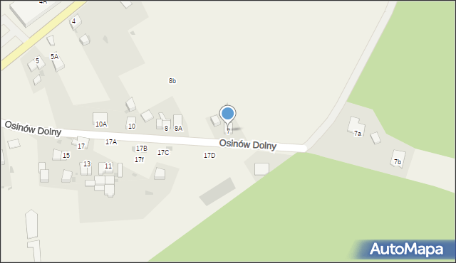 Osinów Dolny, Osinów Dolny, 7, mapa Osinów Dolny