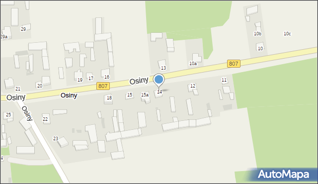 Osiny, Osiny, 14, mapa Osiny