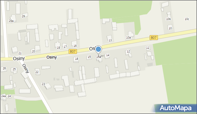 Osiny, Osiny, 15a, mapa Osiny