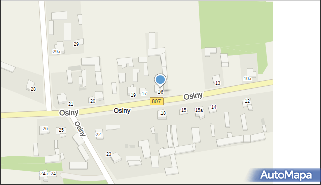 Osiny, Osiny, 16, mapa Osiny