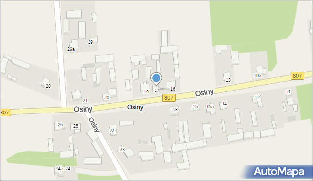 Osiny, Osiny, 17, mapa Osiny