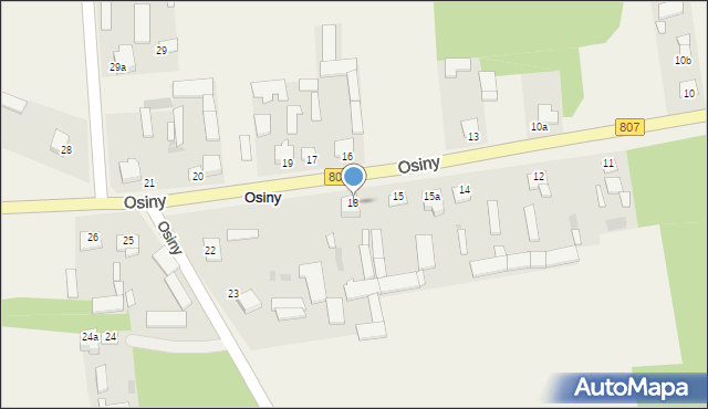 Osiny, Osiny, 18, mapa Osiny