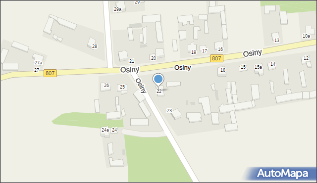 Osiny, Osiny, 22, mapa Osiny