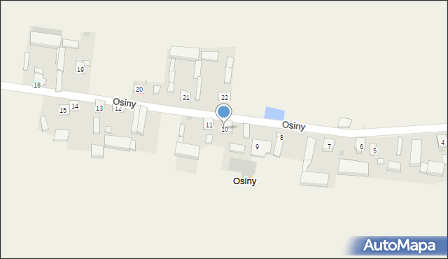 Osiny, Osiny, 10, mapa Osiny