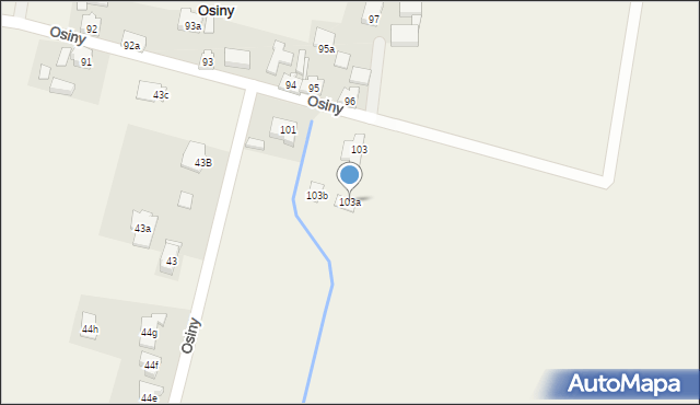 Osiny, Osiny, 103a, mapa Osiny