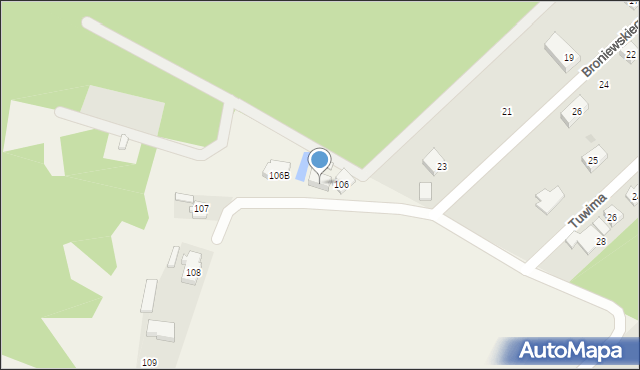 Osiny, Osiny, 106a, mapa Osiny