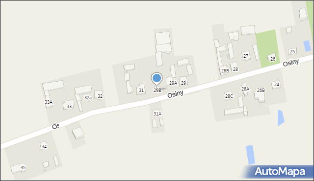 Osiny, Osiny, 29B, mapa Osiny