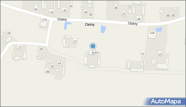 Osiny, Osiny, 12, mapa Osiny