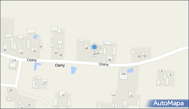 Osiny, Osiny, 47, mapa Osiny