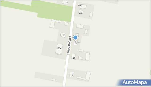 Osipy-Kolonia, Osipy-Kolonia, 18, mapa Osipy-Kolonia