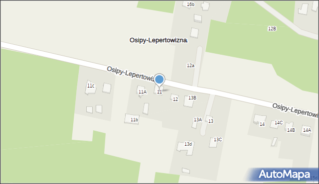 Osipy-Lepertowizna, Osipy-Lepertowizna, 11, mapa Osipy-Lepertowizna