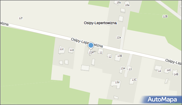 Osipy-Lepertowizna, Osipy-Lepertowizna, 11A, mapa Osipy-Lepertowizna