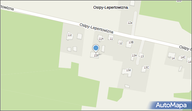 Osipy-Lepertowizna, Osipy-Lepertowizna, 11b, mapa Osipy-Lepertowizna