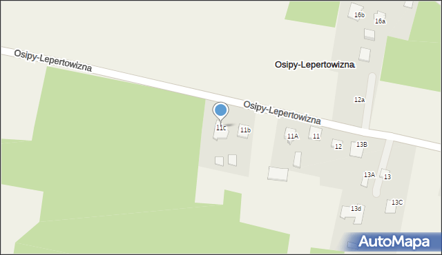 Osipy-Lepertowizna, Osipy-Lepertowizna, 11c, mapa Osipy-Lepertowizna