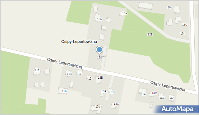 Osipy-Lepertowizna, Osipy-Lepertowizna, 12a, mapa Osipy-Lepertowizna