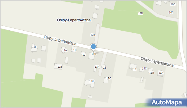 Osipy-Lepertowizna, Osipy-Lepertowizna, 13B, mapa Osipy-Lepertowizna