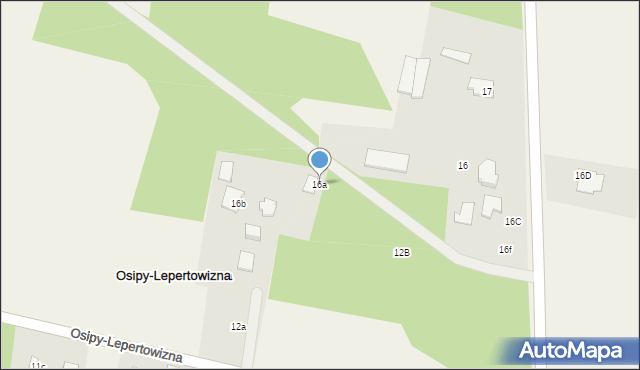 Osipy-Lepertowizna, Osipy-Lepertowizna, 16a, mapa Osipy-Lepertowizna