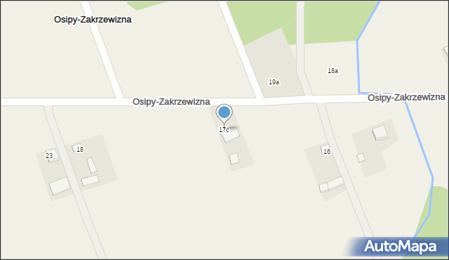 Osipy-Zakrzewizna, Osipy-Zakrzewizna, 17c, mapa Osipy-Zakrzewizna